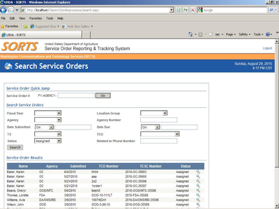 Service Order Tracking System